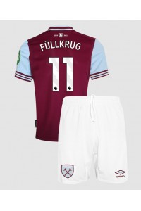 West Ham United Niclas Fullkrug #11 Babytruitje Thuis tenue Kind 2024-25 Korte Mouw (+ Korte broeken)